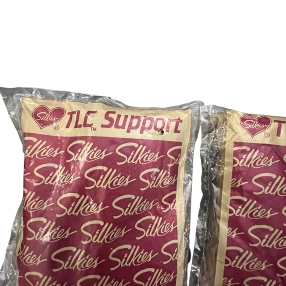 Silkies Nylon TLC Total Leg Control Pantyhose Large Mocha 2‎ Packs NIP #020303